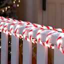 Joiedomi 40FT LED Candy Cane Rope Lights, Waterproof Outdoor 360 LED Christmas Decor Lights for Garden Yard Party Xmas Christmas Holiday Decorations (Red & Cool White)