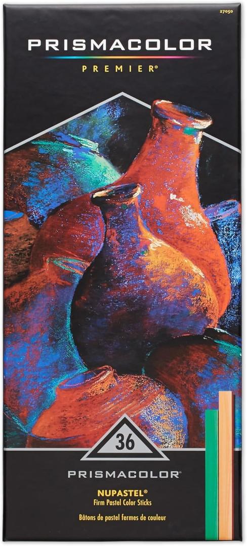 Prismacolor Premier Nupastels, Firm Pastel Color Sticks, 36 Count - For Textures, Blending, Shading