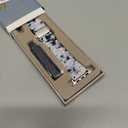 V-MORO Resin Bands Compatible with Apple Watch Series 11/10/9/8/7 Band 40/41/42mm Lightweight Fashion Strap Bracelet with Starlight Buckle for iwatch Series SE/6/5/4/3/2/1(Black/White,38/40/41/42mm)