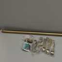 Ivilon Window Curtain Rod End Cap - 1 inch Pole. 120 to 240 Inch. Warm Gold