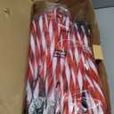 IDEAALS 24-Pack Solar Christmas Candy Cane Lights, Solar Pathway Lights Waterproof, Christmas Decorations Outdoor with 8 Modes for Party Patio Garden Lawn Yard Decor