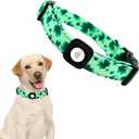 Lionheart glory Airtag Dog Collar Clover Collar for Large Dogs, Green Dog Collar with Airtag Hloder Spring Dog Collar Heavy-Duty Dogs Collar Adjustable