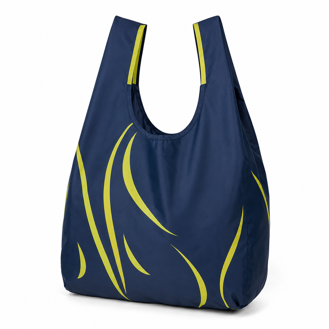 Polyester Folding Shopping Bag Reusable Large Expandable Shopping Foldable Grocery Shopping Bag