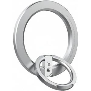 iRing Magnetic Phone Ring Holder for MagSafe, 360 Rotation Finger Grip Stand Compatible with iPhone 17/16/15/14/13/12  Strong Magnetic Grip, iRing M2 Silver