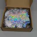 Kolldenn 24 Pcs Christmas Holographic Snowflake Gift Party Bags Snowflake Princess Party Favors Candy Treat Goodie Bags with Handle for Wedding Holiday Birthday Supplies