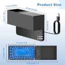 2 x Heart Horse Car Seat Gap Filler Abyss Effect Atmosphere Light, Seat Gap Filler Organizer Box with USB and Type-C Charging Ports, Card Coin Storage Car Interior Accessories 2PCS