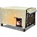 Tudomro Cat House Cover Outdoor Winter 35 x 22.5 x 19.7 Inch Dog Crate, Weatherproof Waterproof Feral House Outdoor Insulated Crate Cover for Cat Puppy and Small Pets