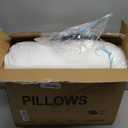 puredown Goose Feathers and Down White Pillows with 100% Soft Cotton Cover, Bed Sleeping Hotel Collection Pillows Set of 2 King Size
