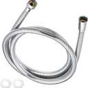 Stainless Steel Hand Held Shower Hose  59 Inch Flexible and Durable with Brass Insert and Nut, Universal Shower Hose Replacement