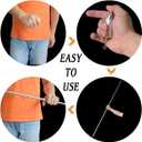 OUERMAMA 150CM Silver Color Magic Appearing Cane Metal Appearing Wand with Video Tutorial Stage Magic Trick