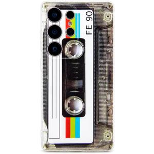 FAteamll Case for Galaxy S25 Ultra Shockproof Scratchproof with TPU Soft Bumper Retro Cassette Tape Case Compatible with Samsung Galaxy S25 Ultra