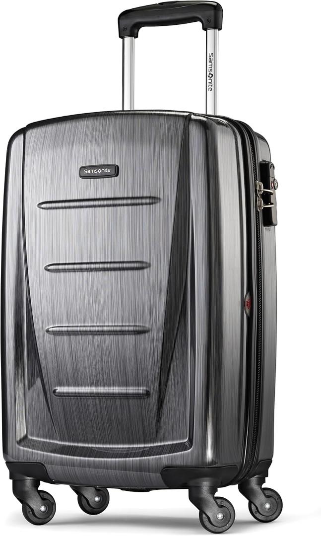 Samsonite Winfield 2 - 20-Inch Hardside Luggage with 360 Spinner Wheels, TSA Lock, Airline Approved - Charcoal, Carry-on Spinner