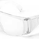 JING LEI Safety Glasses Anti Fog Goggles Vented Sides Shields Transparent PC Frame Spectacles for Lab Medical and Daily Use (Clear Lens)