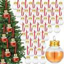 Patelai 36 Pcs Christmas Drink Balls Clear Shot Glass Ornaments Christmas Tree Fillable Ornaments Plastic Xmas Water Bottle Bulbs for Holiday Party Decorations Indoor Outdoor (Round,50 ml)