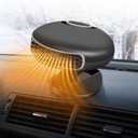 Car Heater Portable Car Heater Auto Heater Auto Portable Heater Plug Into Cigarette Lighter 2 in 1 Heating & Cooling Fan 12V 150W Car Heater 360Rotatable Windshield Defrost Defogger for Cars (Black)