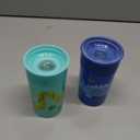 Dr. Brown’s Polypropylene (PP) Milestones Cheers 360 Sippy Training Cups for Babies and Toddlers - Blue/Green - 10oz - 2-Pack - 9m+