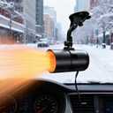 Portable Car Heater - 12V 150W Dual Mode (Heating/Cooling) Defroster & Defogger with Suction Cup for Car Windshield, Cigarette Lighter Plug-In Defroster, Fast Warm Air for Winter