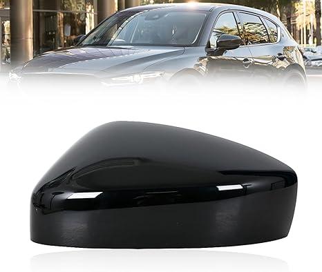 Door Side Rearview Mirror Cap Cover For Mazda CX-5 CX5 2017-2021 Lid House Case Shell Black Left