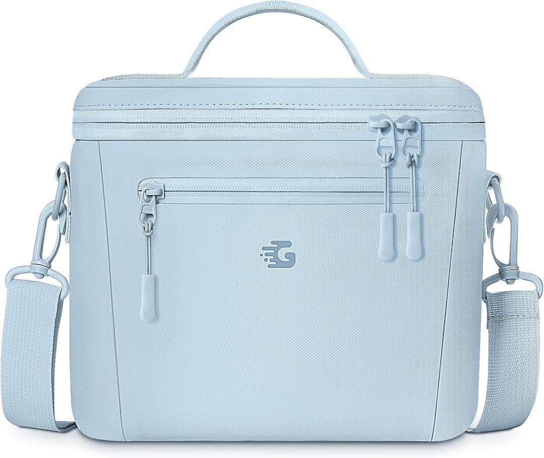 Insulated Lunch Box Bag Women Girls - Waterproof Leakproof Lightweight Reusable Cooler for School Work Picnic - Back to School (Small 8L, Blue)