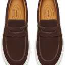 Journey West Men's Vintage Loafers for Men Belgian Loafers Slip-on Loafer Penny Loafer Casual Loafers (11)