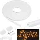 PATIKIL LED Diffuser Channel, 16.5ft/5Meter 8mm LED Silicone Channel System with Cover, End Caps for LED Strip Light Installations Light Strips Channel