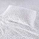 Intelligent Design Cozy Soft 100% Cotton Flannel Print Animals Stars Cute Warm, Ultra Soft Cold Weather Sheet Set Bedding, Queen, Grey Stars 4 Piece