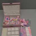 Hair Accessories Set with Jewelry Box - Hair Clips, Barrettes, Ties, Bows for Girls Ages 3-12