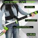 FIXFANS 21 FT Telescoping Pressure Washer Wand with Brush, 4000 PSI Telescopic Power Washer Extension Wand, 3 Gutter Cleaner Curved Rods, 5 Nozzle Tips, 2 Hose Adapters and Support Belt