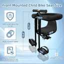 Front Mounted Child Bike Seat for Adult MTBInteractive Toddler Bicycle Carrier with Full Guardrail,Foot Pedals & Removable Foot Straps,Height Adjustable for Kids 15 Years (Up to 55lbs)