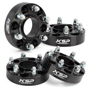 KSP 6X5.5 Wheel Spacers for Silverado Sierra,1.5"(38mm) Real Forged Spacers with 78.1mm Hub Bore M14x1.5 Studs fit for Tahoe Avalanche Express Suburban Sierra Yukon