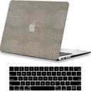DTangLsm for Crocodile MacBook Air 13 inch Case 2022 2021 2020 2019 2018 A2337 M1 A2179 A1932, Alligator Skin PU Leather Hard Cover Snakeskin Print Case for MacBook Air 13 M1 + Keyboard Cover, Silver