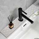 Faucet Mat for Kitchen Sink - 23.6" Diatomite Fast Stone Drying Mat for Kitchen Counter Tray Absorbent Mat Splash Guard for Bathroom Counter Kitchen Sink Accessories (Light Gray)