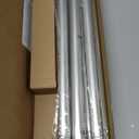 1 Diameter Silver Curtain Rods for Windows, 1 Pack 30-120 Inch Heavy Duty Window Treatment Rods, Long Adjustable Curtain Rod, Fits Most Standard Windows, Suitable for Bedroom, Living Room, Farmhouse