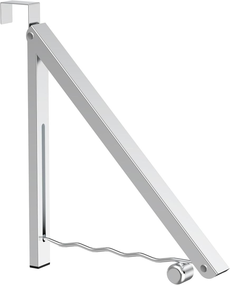 Clothes Drying Rack for Laundry Room Organization,Foldable Over The Door Drying Racks for Saving Space Silver 1 Pack