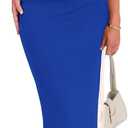 BTFBM Women's Formal Cocktail Dresses Fall 2025 One Shoulder Twist Strap Ruched Bodycon Elegant Wedding Party Maxi Dress (Medium, Royal Blue)