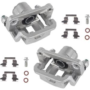 KUSATEC 19B3437 19B3436 Disc Brake Caliper with Bracket fit for Nissan Rogue 2008-2013/ Rogue Select 2014-2015; Both Left and Right side