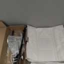 Univivi No Drill Under Desk Cable Management Tray, 36" Cord Organizer for Table, Clamp/Screw Mount Desk Cable Management, Premium Fabric Cable Management Tray for Office, Home (White)