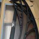 40x60 Window Door Awning Exterior,Polycarbonate Outdoor Overhang Canopy Shelter,UPF 50+ UV Rain Snow Sun Protection,Spliced Overdoor Awnings for Outside,Porch,Patio,Deck or House Entrance (brown panel/Black bracket)