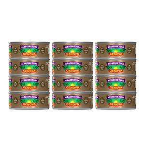 Genova Premium Albacore Tuna in Olive Oil, 5 oz. Cans (Pack of 12), Wild Caught Canned Tuna, Solid White