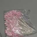 Faccito 50 Sets 6" Pink Bow Cake Pop Sticks DIY Coquette Themed Dessert Decorations for Candy, Lollipop, Cupcake Toppers, Party Decor for Baby Shower, Valentine's Day, Birthday, Wedding, Bachelorette