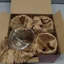 Wrenbury Mulled Wine Glasses Snowflake 7.7oz - Set of 4 Hot Toddy Mugs - Double Walled - Insulated Winter Christmas Eggnog Glogg Drinks - Gluhwein Cups