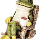 Jetec Miniature Frog Garden Statue Gifts Valentines Day Decorations Fairy Accessories Outdoor Cute Frog Decor Art Housewarming Gift Porch for Patio, Yard, Lawn Ornament for Women Garden Lovers