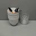 HYNZ 2024 Upgraded 5 Pack 6-Inch Self-Watering Planter Pots with Deep Reservoir for Indoor and Outdoor Plants with Planting Tools (Frosted White)