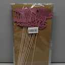 Class of 2025 Graduation Centerpieces for Tables, 2025 Graduation Glitter Double-Sided Cap Table Decorations Party Centerpiece Sticks Table Topper Party Favors Supplies(10 PCS, Pink) 3 Pack