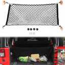 Voodonala 40 x 18 Inches Universal Mesh Envelope Trunk Cargo Storage Organizer Net Elastic Mesh Net Pickup Truck Bed Divider Compatible for Cars, Vans, Trucks and SUVs, for Jeep, for Dodge, for Toyota
