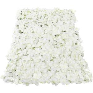 10 PCS Flower Backdrop, 24" X 16" Floral Wall Decor Pink Room Decor for Girls Silk Rose Wall Floral Backdrop Ideal for Wedding Celebrations, Festive Party Background(White)