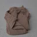 Faleave Women's Cotton Linen Summer Palazzo Pants Flowy Wide Leg Beach Trousers with Pockets (Large, Khaki)