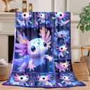 Axolotl Blanket Axolotl Throw Blanket Super Soft Plush Flannel Bedding Gifts for Boys Girls Men Women Lovers Adults Stuff for Sofa Bed Room Decor 50"X60"