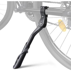 YBLNTEK Bike Kickstand Adjustable Height, Bicycle Kickstand Reinforced Aluminum Alloy Rear Bike Kick Stand for 24" 26'' 27.5'' 28" 29 inches Adults Mountain Road Bikes, Non-Slip Sole