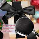 1-1/2 inch Black Ribbon for Gift Wrapping, Satin Fabric Ribbon for Crafts, Christmas Tree, Valentines, Bows Bouquet, Floral, Hair Birthday Decoration 25 Yards